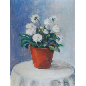 Irena NOWAKOWSKA-ACEDAŃSKA (1906-1983), White flowers in a pot, 1924