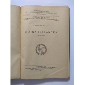 Herbst, Wojna Inflancka 1600-1602, Warszawa 1938