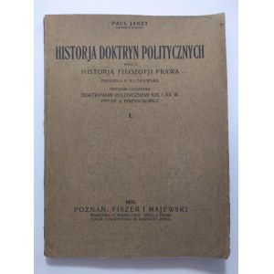 Janet, Historja doktryn politycznych, 1923 r.