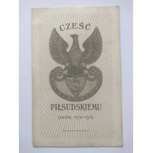 Cześć Piłsudskiemu. Zaproszenie, Lwów 17.III. 1916 r.
