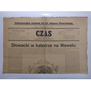 Czas 1927 r. nadzwyczajny numer ku czci Juliusza Słowackiego.
