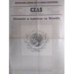 Czas 1927 r. nadzwyczajny numer ku czci Juliusza Słowackiego.