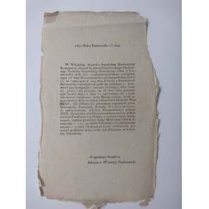 Komunikat wydany przez Wileński Konsystorz Rzymsko-Katolicki 23.X.1842 r.