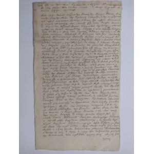 XVIII wieczna kopia listu na ograniczenie dóbr Nieskwierska.