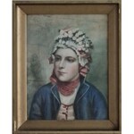 S.Tencel ,Portret kobiety w stroju ludowym