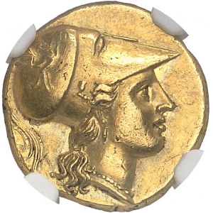 Sicile, Syracuse, Agathoclès (317-289 av. J.-C.). Statère d’or (double décadrachme) ND (304-285 avant J.-C.), Syracuse.