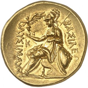 Thrace (royaume de), Lysimaque (323-281 av. J.-C.). Statère d’or posthume ND (milieu IIIe s. av. J.-C.), atelier indéterminé.