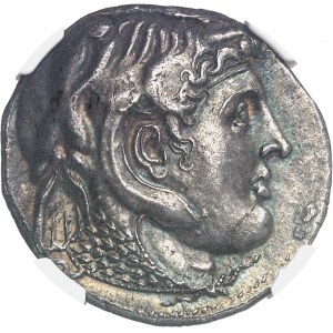 Royaume lagide, Ptolémée Ier (305-285 av J-C). Tétradrachme à la tête casquée ND (après 304 av. J.-C.), Alexandrie.