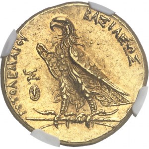 Royaume lagide, Ptolémée II (283-246 av. J.-C.). Pentadrachme Or ou trichryson (triple statère) ND (275-272), Alexandrie.