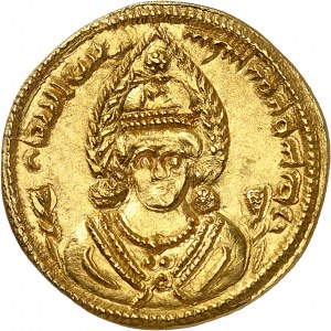 Empire sassanide, Khosro II (591-628). Dinar Or An 21 (610).