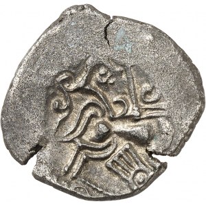 Coriosolites (fin de la Ière moitié du Ier siècle av. J.-C.). Statère à la lyre, nez orné c.100-50 av. J.-C.