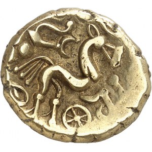Suessions (fin du IIe s. av. J.-C. jusqu'à la Guerre des Gaules). Statère d’or à l’ancre c.65-35 av. J.-C.