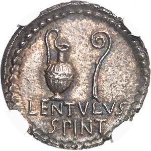Brutus, M. Junius Brutus et P. Cornelius Lentulus Spinther, légat. Denier ND (42 av. J.-C.), Atelier militaire itinérant, Smyrne ?