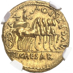Auguste (27 av. J.-C. - 14 ap. J.-C.). Aureus 13-14, Lyon.