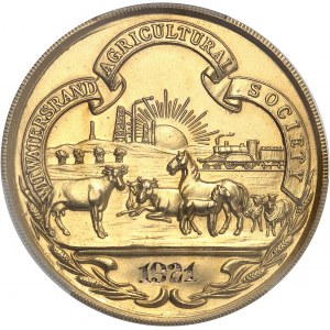 Afrique du sud (République d’). Médaille d’Or de la Witwatersrand Agricultural Society, avec attribution à H. L. Phillips 1921, Birmingham.