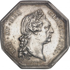 Louis XV (1715-1774). Jeton pour la Compagnie royale d’Afrique de Marseille par N. Gatteaux 1774, Aix-en-Provence.