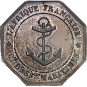 Second Empire / Napoléon III (1852-1870). Jeton pour L’Afrique française, compagnie d’assurances maritimes 1852, Paris.