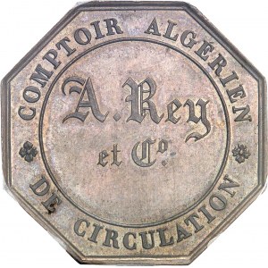 Second Empire / Napoléon III (1852-1870). Jeton du Comptoir algérien de Circulation, A. Rey et Compagnie 1854, Paris.