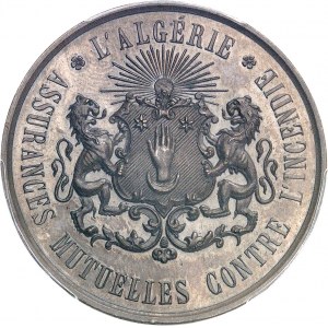 Second Empire / Napoléon III (1852-1870). Épreuve uniface de revers du jeton pour les Assurances mutuelles contre l’incendie ND (1860-1879), Paris (Stern).