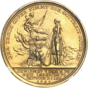Prusse, Frédéric-Guillaume III (1797-1840). Médaille d’Or, Hans Rudolf von Bischofwerder par Loos 1797, Berlin.