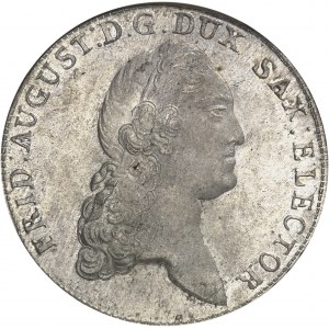 Saxe, Frédéric-Auguste III, prince-électeur (1763-1806). Thaler 1782 IEC, Dresde.