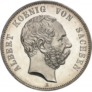 Saxe, Albert (1873-1902). 5 mark Flan bruni (PROOF) 1900, E, Dresde.