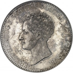 Saxe-Coburg-Gotha, Ernest Ier (1826-1844). Thaler, aspect Flan bruni (PROOFLIKE) 1829 EK, Gotha.