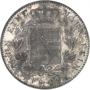 Saxe-Coburg-Gotha, Ernest Ier (1826-1844). Thaler, aspect Flan bruni (PROOFLIKE) 1829 EK, Gotha.