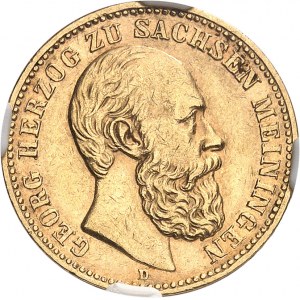 Saxe-Meiningen, Georges II (1866-1914). 20 mark 1882, D, Munich.