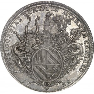 Wurtzbourg (évêché de), Christoph Franz von Hutten, prince-évêque (1724-1729). Thaler 1728, Wurtzbourg.