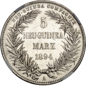 Nouvelle-Guinée allemande (1884-1919). 5 mark de Nouvelle-Guinée 1894, A, Berlin.