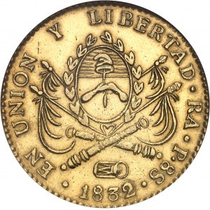 Confédération argentine (1831-1861). 8 escudos 1832/1, RA, Rioja.