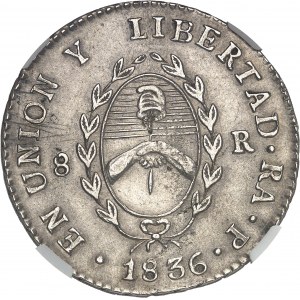 Confédération argentine (1831-1861). 8 réaux 1836 P, RA, Rioja.