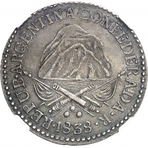 Confédération argentine (1831-1861). 8 réaux 1838, R, Rioja.