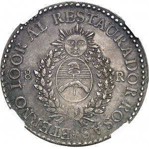 Confédération argentine (1831-1861). 8 réaux 1838, R, Rioja.