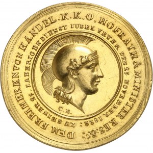 François Ier (1804-1835). Médaille d’or, pour 25 ans de service du baron Heinrich von Handel 1822, Vienne ?