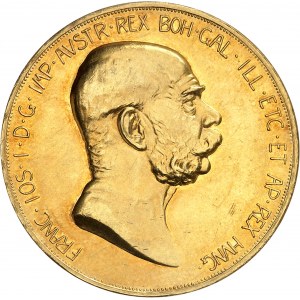François-Joseph Ier (1848-1916). 100 Corona, 60e anniversaire de règne 1908, Kremnitz.