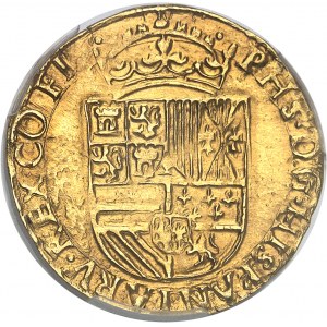 Flandres (comté de), Philippe II (1555-1598). Demi-réal d’or ND (1560-1567), Bruges.