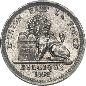 Léopold Ier (1831-1865). Essai de 5 centimes au lion par Braemt 1859, Bruxelles.