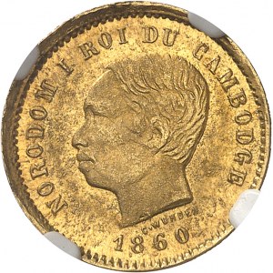 Norodom Ier (1860-1904). 50 centimes Or 1860 [c.1875], Bruxelles (Würden) [puis Phnom Penh].