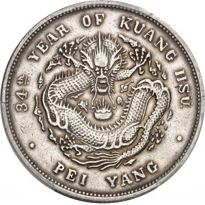Empire de Chine, Chihli. Dollar Guangxu (Kwang hsu), petites lettres, DDO (Sm Ltrs) 1908 - An 34, Tientsin (arsenal de Pei Yang).