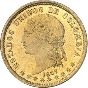 Colombie (États-Unis de) (1863-1886). 20 pesos 1862, Bogota.