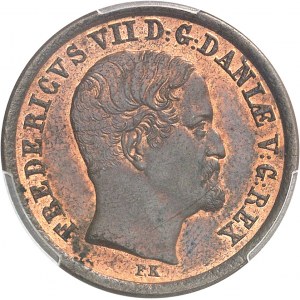 Frédéric VII (1848-1863). Essai de 1 skilling rigsmont 1854, Copenhague.