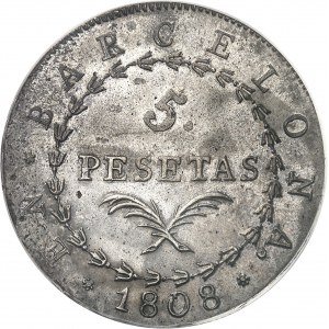 Joseph Napoléon (1808-1813). 5 pesetas 1808, Barcelone.