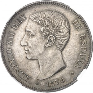 Alphonse XII (1874-1885). 5 pesetas 1876 (76), Madrid.