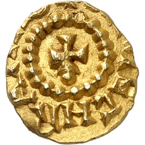 Rouen, Bertechramno monétaire. Trémissis ND (600-650), Rouen.
