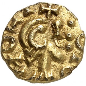 Rouen, Chagnoaldus monétaire. Trémissis ND (600-650), Rouen.