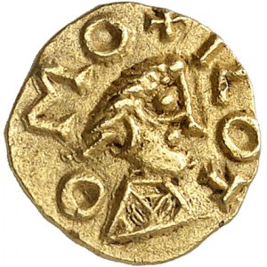 Rouen, Cheloaldus monétaire. Trémissis ND (600-650), Rouen.