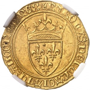Charles VI (1380-1422). Écu d’or à la couronne, 4e émission ND (1380-1422), Paris.
