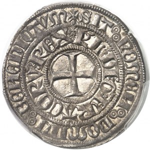 Charles VI (1380-1422). Gros aux lis sous une couronne ND (1413), Paris.